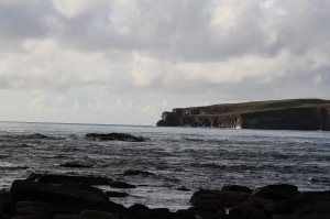 Looking towards Rousay across the sound